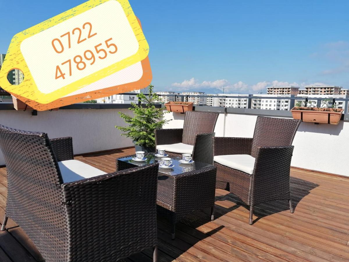 Ama Apartament Cu Terasa 50 Mp & Parcare Braşov Eksteriør bilde